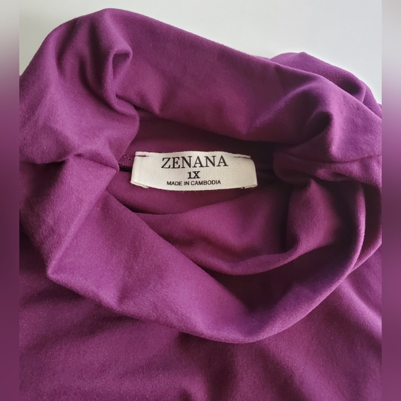 Zenana 2 Pc Premium Mock Neck Microfiber Top with Leggings -  Lounge Set - Picture 3 of 4